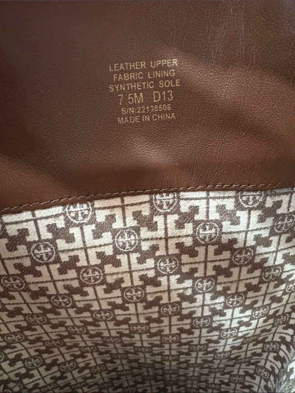 Tory Burch Kiernan Tumbled Leather Tall Riding Boots Almond Brown Size 7.5